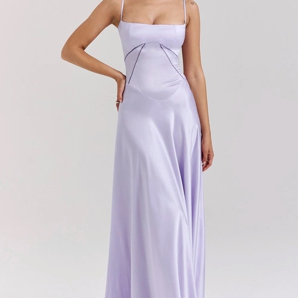 HOUSE OF CB ANABELLA CORSET LACE UP MAXI DRESS SIZE S PLUS CUP - Picture 1 of 3